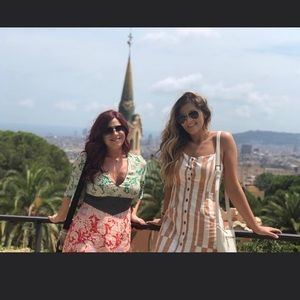 Forever 21 Orange Striped Dress